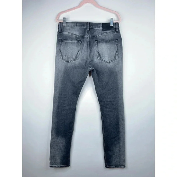 All Saints Rex Damaged Slim Fit Jeans Black Charcoal Distressed Size 31 - Picture 5 of 11